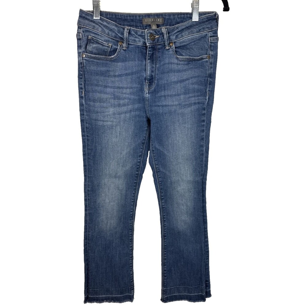 Highline Women's Premium Stretch Cropped Ankle Jeans Size 27 (Measures 28